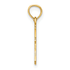 14K Textured Mini Cross Charm