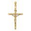 Crucifix Charm in 14K Yellow Gold, 24x39mm Textured - Sophia Jewelers