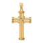 14k Polished -X- Center Cross Pendant