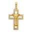 14K Polished Cross W/ Communion Cup Charm