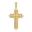 14K w/ Lace Border Cross Charm