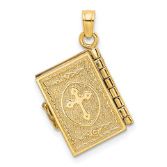14K 3-D w/ Moveable Pages Prayer Of Jabez Book Charm