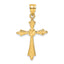 14K D/C Cross w/ Fancy Edges Charm