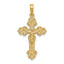 14K Crucifix W/ Fancy Tips Charm