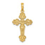 14K D/C Crucifix W /Fancy Tips Charm