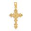 14K Crucifix W/ Fancy Edges Charm