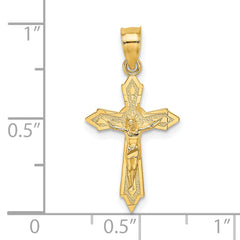 14K W/ Arrow Pointed Ends Crucifix Charm