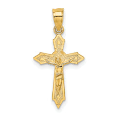 14K W/ Arrow Pointed Ends Crucifix Charm