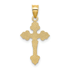 14K Crucifix W/ Fancy Tips Charm