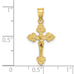 14K Crucifix W/ Fancy Tips Charm
