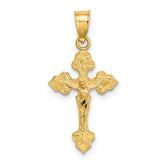 14K Crucifix W/ Fancy Tips Charm