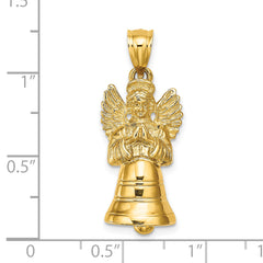 14K 3-D w/ Moveable Angel Charm