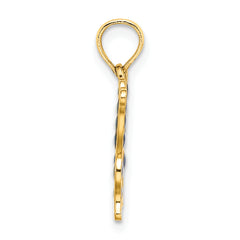 14K w/ Red and Blue Enamel Filigree Butterfly Charm