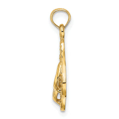 14K 3D KEY WEST Double Flip Flop Charm