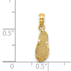 14K 3D KEY WEST Flip Flop Charm