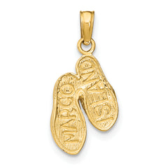 14k MARCO ISLAND Reversible Flip Flops Pendant