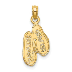 14K 3D PAWLEYS ISLAND Double Flip-flop Charm