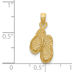14K 3D PAWLEYS ISLAND Double Flip-flop Charm