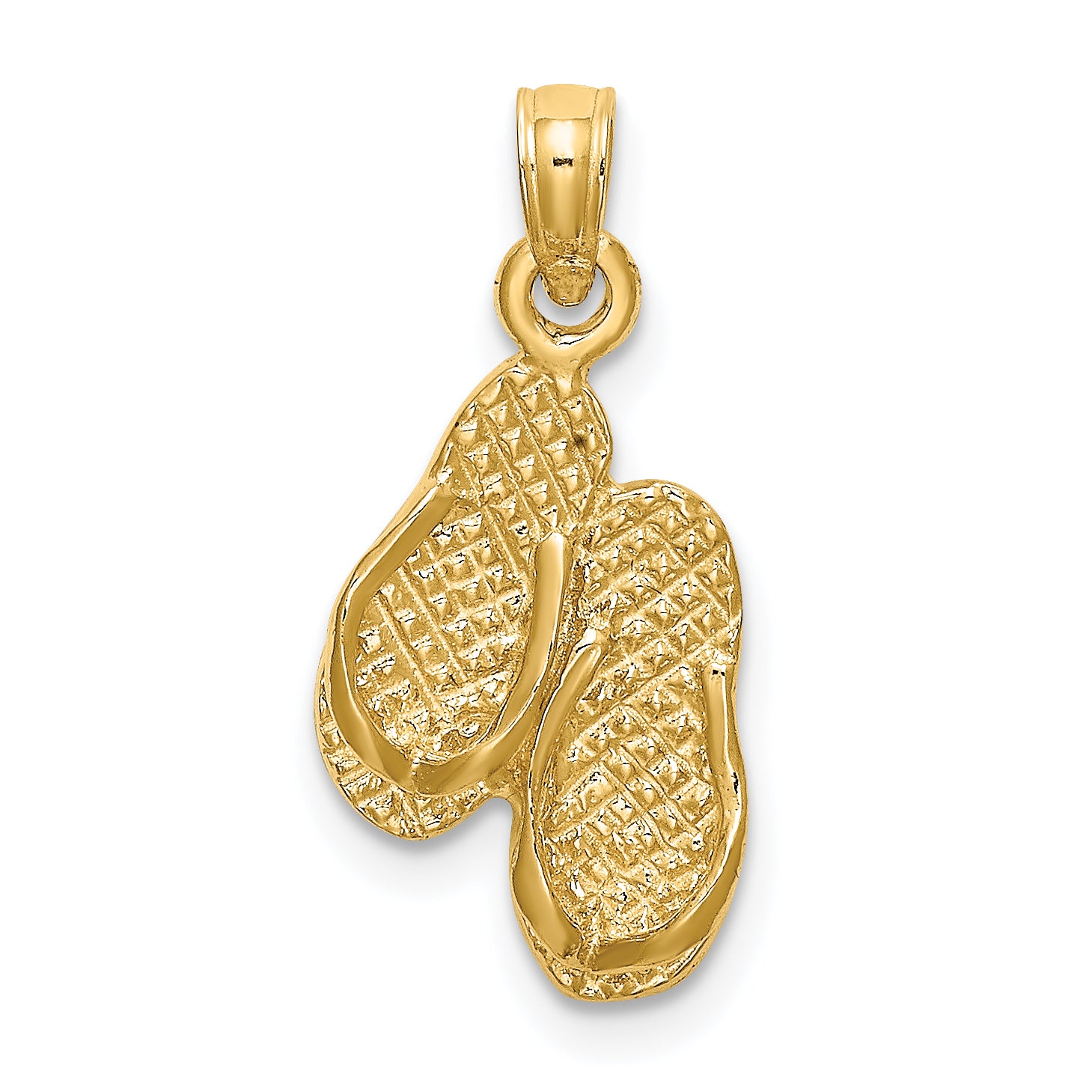 14K 3D PAWLEYS ISLAND Double Flip-flop Charm