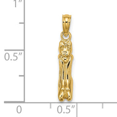 14K 3D Polished MARCO ISLAND Cat Charm