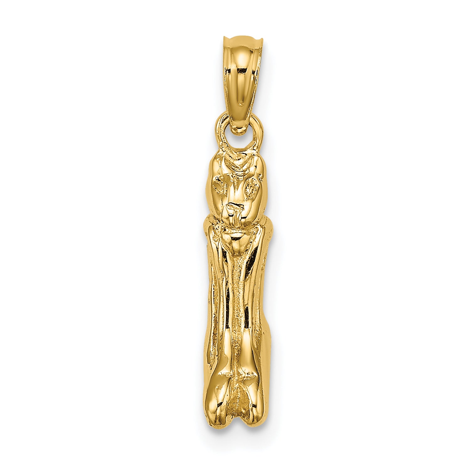 14K 3D Polished MARCO ISLAND Cat Charm