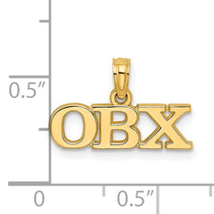 14K Polished OBX Charm