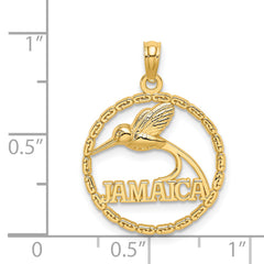 14K JAMAICA w/ Bird in Circle Charm