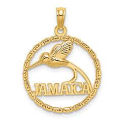 14K JAMAICA w/ Bird in Circle Charm