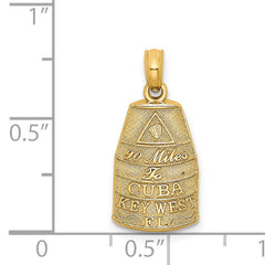 14K Small Southern Most Point USA / KEY WEST FL Charm