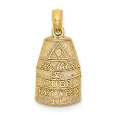 14K Small Southern Most Point USA / KEY WEST FL Charm