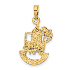 14K CHARLESTON SCENE w/ Horse, Cart, and House Charm