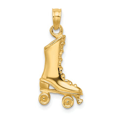 14K 3-D Roller Skate Charm