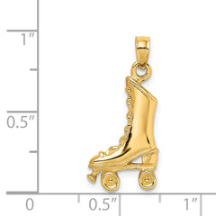 14K 3-D Roller Skate Charm
