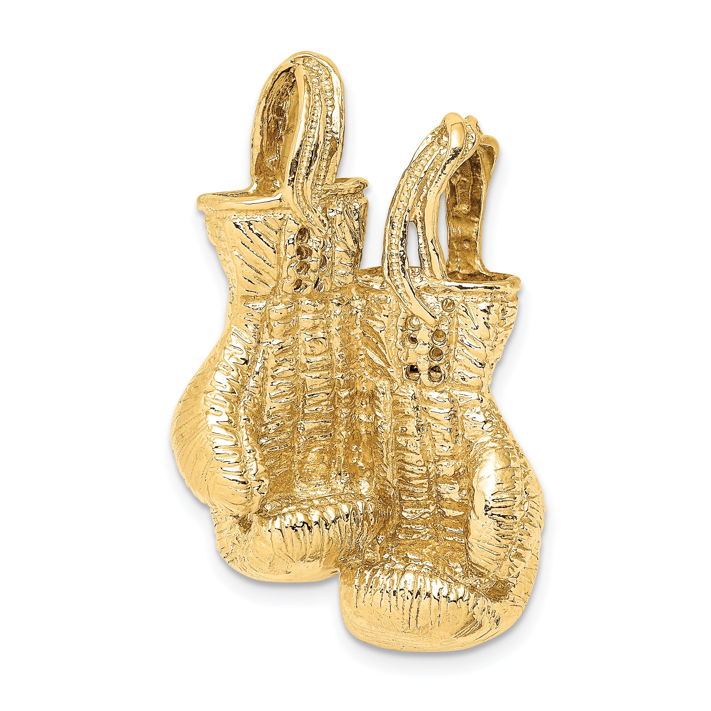 14K 3-D Textured Double Boxing Gloves Slide