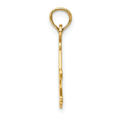 14K Polished Snow Skis, Boot & Pole Charm