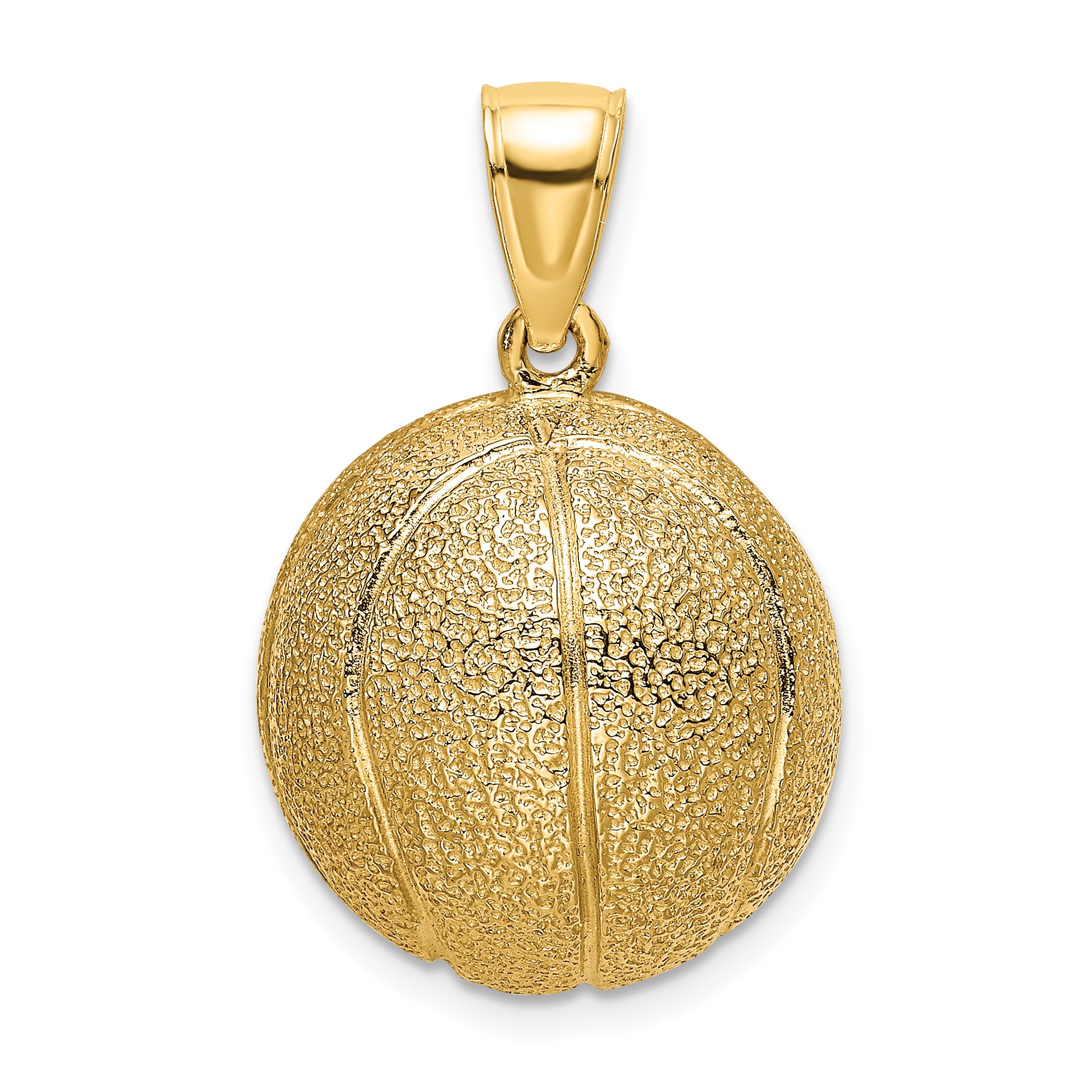 14K 3-D Textured Basketball Charm