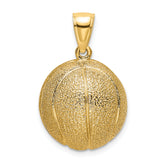 14K 3-D Textured Basketball Charm