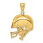 Football Helmet Charm in 14K Yellow Gold, 24mm Textured - Sophia Jewelers