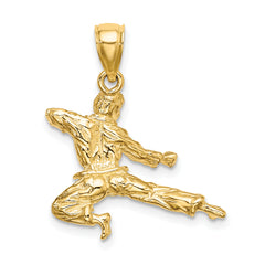 14K 3-D Karate Man Pendant