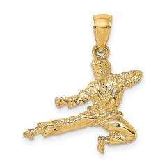 14K 3-D Karate Man Pendant