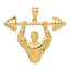 14K Bodybuilder Pendant