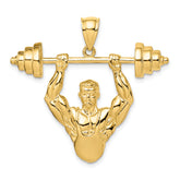 14K Bodybuilder Pendant