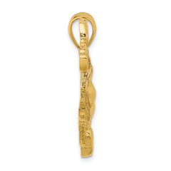 14K 2-D and Polished Golf Bag Charm