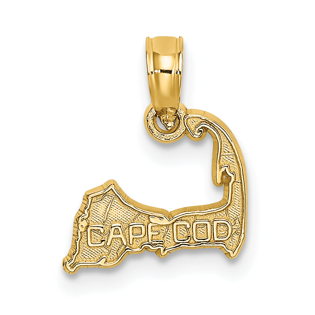 14K CAPE COD Map Charm