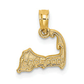 14K CAPE COD Map Charm