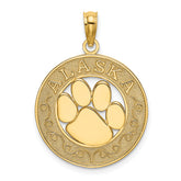 14K ALASKA w/ Bear Paw Charm