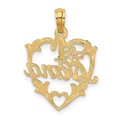 14K #1 NANA in Heart Charm