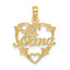 #1 Nana Heart Charm in 14K Yellow Gold, 21mm - Sophia Jewelers
