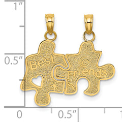 14K BEST FRIENDS Break-apart Puzzle Pieces Charm