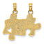 Best Friends Puzzle Charm in 14K Yellow Gold, 20mm Brushed & Textured - Sophia Jewelers